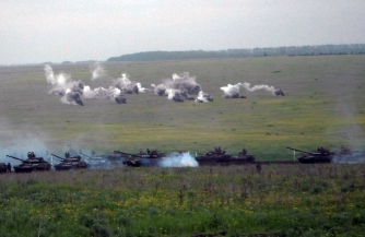 Самарская армия тренирует маневренную оборону и засадные действия